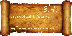 Brandeiszki Alinka névjegykártya