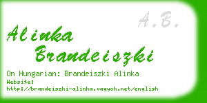 alinka brandeiszki business card